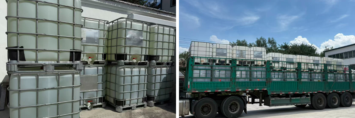 2. Butiran Penghantaran dan Spesifikasi Pelanggan Penghantaran baru-baru ini ialah SpesifikasiPenghantaran baru-baru ini telah disesuaikan secara khusus untuk memenuhi keperluan pelanggan kami di Heihe City. Kilang mereka memerlukan 54 tan buih pemadam kebakaran AFFF (Aqueous Film-Forming Foam) jenis baharu kami untuk memastikan keselamatan operasi dan pematuhan kepada peraturan yang berkaitan. Tumpuan kami pada ketepatan semasa pembungkusan dan pengangkutan mencerminkan komitmen kami terhadap kualiti produk dan memenuhi jangkaan pelanggan.  Ringkasan Penghantaran: 1. Lokasi pelanggan: Kilang di Bandar Heihe 2. Kuantiti produk: 54 tan busa pemadam kebakaran AFFF