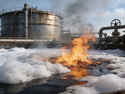 Espuma de proteína fluorada
