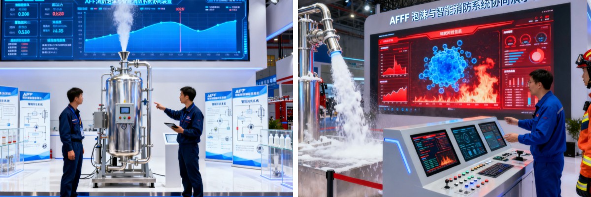 Demostración de sinergia de espuma contra incendios AFFF y sistemas inteligentes contra incendios en la Fire Expo 2025
