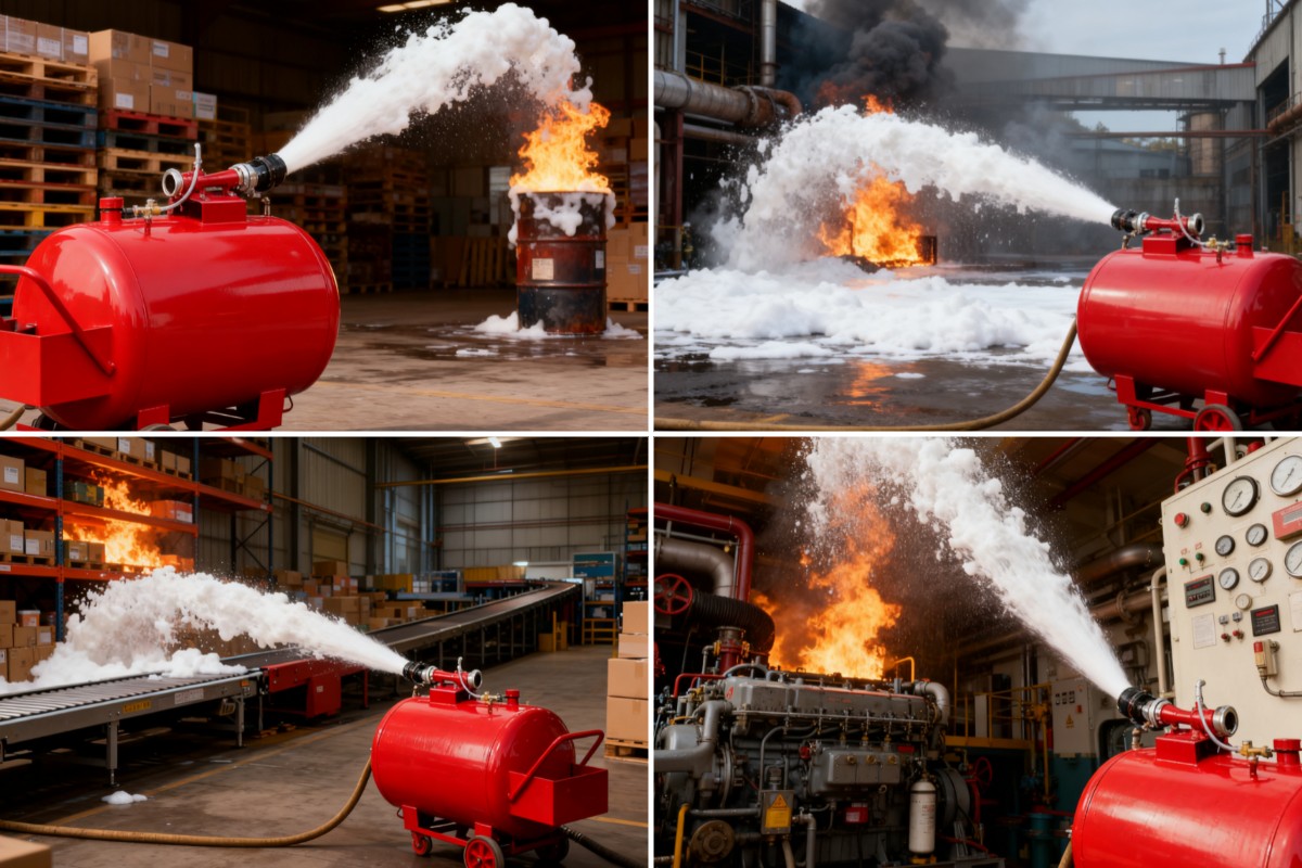 Мобильный пенный бак для пожаротушения