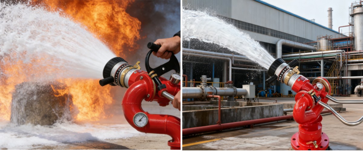 مكافحة الحرائق باستخدام شاشة ثابتة